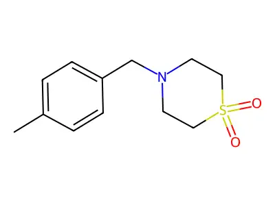 4-[(4-Methylphenyl)methyl]-1,4-thiazinane 1,1-dioxide structure