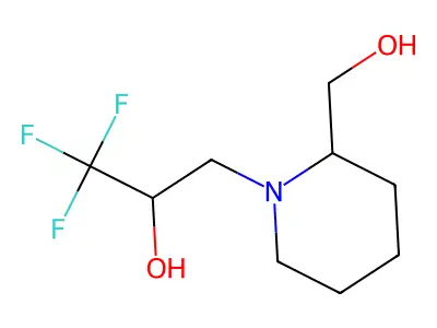 1,1,1-Trifluoro-3-[2-(hydroxymethyl)piperidino]-2-propanol structure
