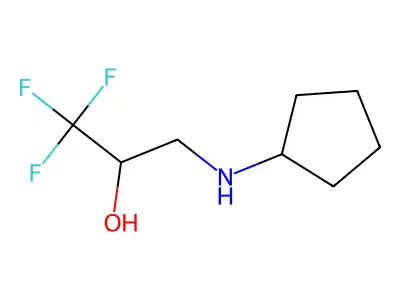3-(Cyclopentylamino)-1,1,1-trifluoropropan-2-ol structure