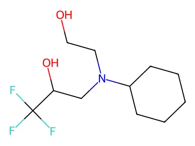 3-[Cyclohexyl(2-hydroxyethyl)amino]-1,1,1-trifluoropropan-2-ol structure