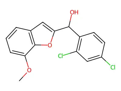 (2,4-Dichlorophenyl)(7-methoxy-1-benzofuran-2-yl)methanol structure