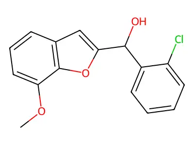 (2-Chlorophenyl)(7-methoxy-1-benzofuran-2-yl)methanol structure