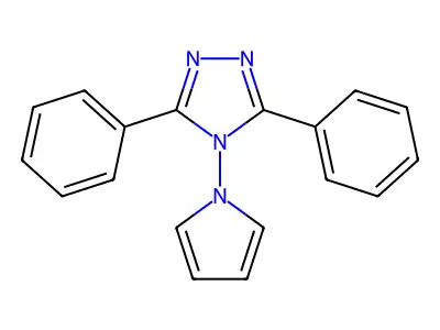 3,5-diphenyl-4-(1H-pyrrol-1-yl)-4H-1,2,4-triazole structure