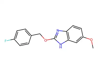 2-[(4-fluorobenzyl)oxy]-6-methoxy-1H-1,3-benzimidazole structure