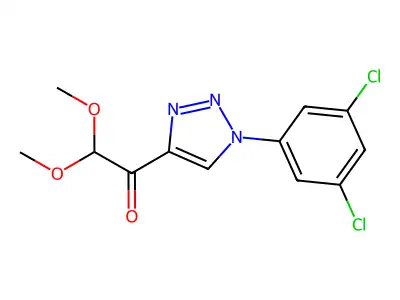 1-[1-(3,5-dichlorophenyl)-1H-1,2,3-triazol-4-yl]-2,2-dimethoxy-1-ethanone structure