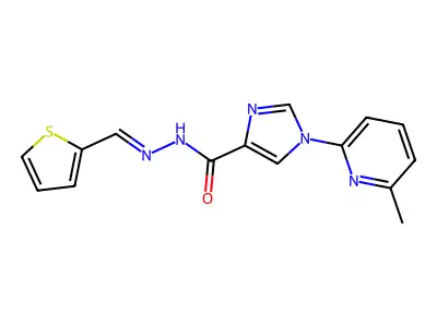 1-(6-methyl-2-pyridinyl)-N'-[(Z)-2-thienylmethylidene]-1H-imidazole-4-carbohydrazide structure