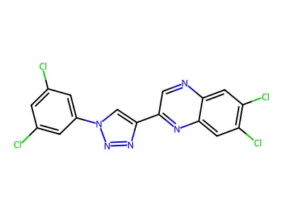 6,7-dichloro-2-[1-(3,5-dichlorophenyl)-1H-1,2,3-triazol-4-yl]quinoxaline structure