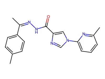N'-[(Z)-1-(4-methylphenyl)ethylidene]-1-(6-methyl-2-pyridinyl)-1H-imidazole-4-carbohydrazide structure