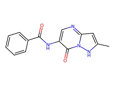 N-(7-hydroxy-2-methylpyrazolo[1,5-a]pyrimidin-6-yl)benzenecarboxamide structure