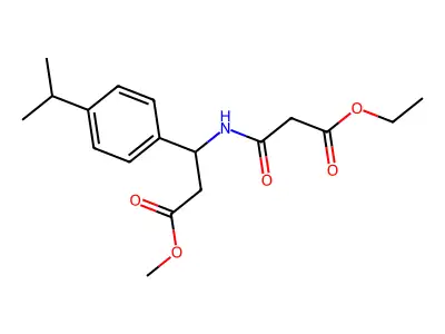 Methyl 3-[(3-ethoxy-3-oxopropanoyl)amino]-3-(4-isopropylphenyl)propanoate structure