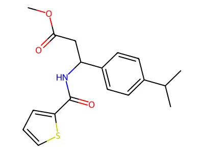 Methyl 3-(4-isopropylphenyl)-3-[(2-thienylcarbonyl)amino]propanoate structure
