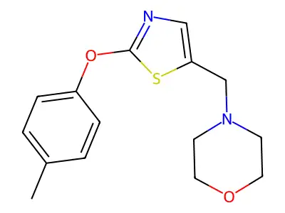 4-{[2-(4-Methylphenoxy)-1,3-thiazol-5-yl]methyl}morpholine structure
