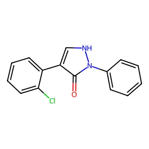 4-(2-chlorophenyl)-2-phenyl-1,2-dihydro-3H-pyrazol-3-one structure