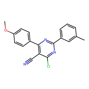 4-Chloro-6-(4-methoxyphenyl)-2-(3-methylphenyl)pyrimidine-5-carbonitrile structure