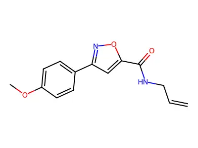 N-allyl-3-(4-methoxyphenyl)-5-isoxazolecarboxamide structure