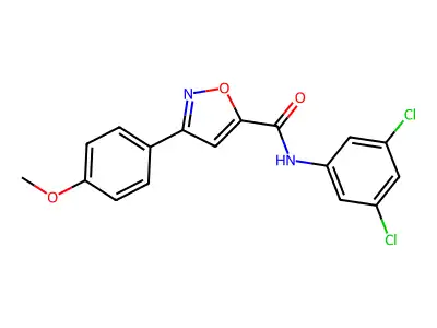 N-(3,5-dichlorophenyl)-3-(4-methoxyphenyl)-1,2-oxazole-5-carboxamide structure