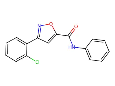 3-(2-chlorophenyl)-N-phenyl-1,2-oxazole-5-carboxamide structure