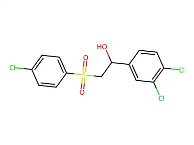 2-[(4-Chlorophenyl)sulfonyl]-1-(3,4-dichlorophenyl)-1-ethanol structure