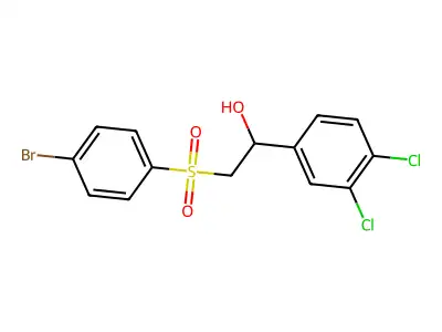 2-[(4-Bromophenyl)sulfonyl]-1-(3,4-dichlorophenyl)-1-ethanol structure