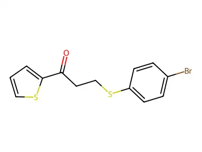 3-[(4-Bromophenyl)sulfanyl]-1-(2-thienyl)-1-propanone structure