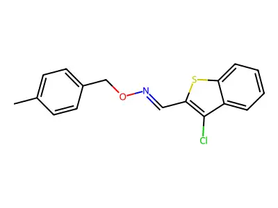 1-(3-chloro-1-benzothiophen-2-yl)-N-[(4-methylphenyl)methoxy]methanimine structure