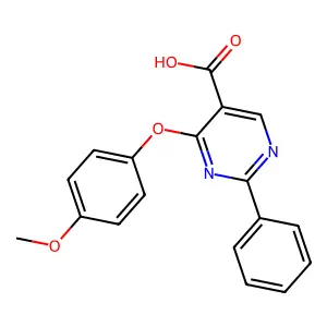 4-(4-Methoxyphenoxy)-2-phenyl-5-pyrimidinecarboxylic acid structure
