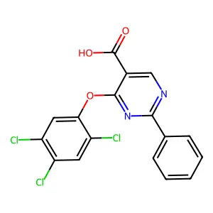 2-phenyl-4-(2,4,5-trichlorophenoxy)pyrimidine-5-carboxylic Acid structure