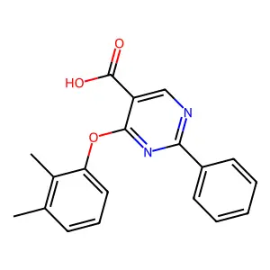 4-(2,3-Dimethylphenoxy)-2-phenylpyrimidine-5-carboxylic acid structure
