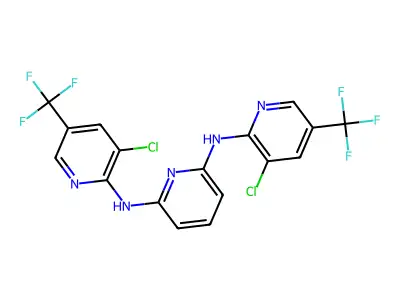 N~2~,N~6~-bis[3-chloro-5-(trifluoromethyl)-2-pyridinyl]-2,6-pyridinediamine structure
