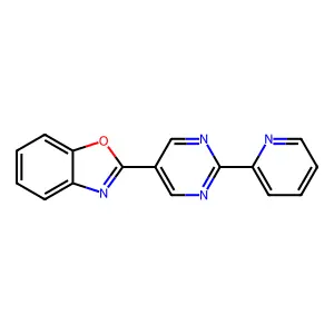 2-[2-(2-Pyridinyl)-5-pyrimidinyl]-1,3-benzoxazole structure