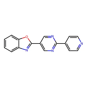 2-[2-(4-Pyridinyl)-5-pyrimidinyl]-1,3-benzoxazole structure