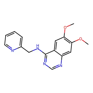 6,7-dimethoxy-N-(2-pyridinylmethyl)-4-quinazolinamine structure