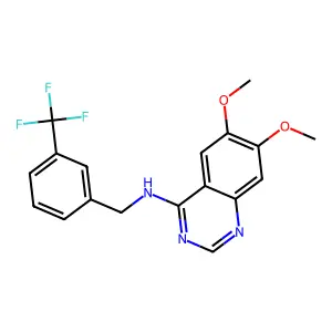 6,7-dimethoxy-N-[3-(trifluoromethyl)benzyl]-4-quinazolinamine structure