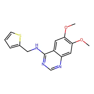 6,7-dimethoxy-N-(2-thienylmethyl)-4-quinazolinamine structure