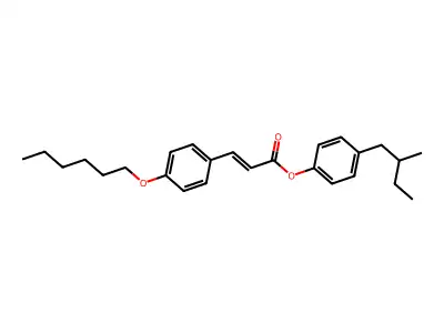 4-(2-Methylbutyl)phenyl 3-[4-(hexyloxy)phenyl]-2-propenoate structure