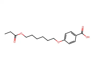 4-{[6-(Propionyloxy)hexyl]oxy}benzenecarboxylic acid structure