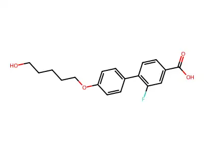 2-Fluoro-4'-[(5-hydroxypentyl)oxy][1,1'-biphenyl]-4-carboxylic acid structure