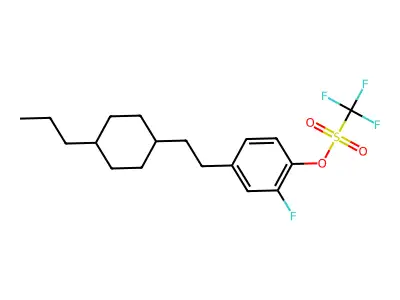 2-Fluoro-4-[2-(4-propylcyclohexyl)ethyl]phenyl trifluoromethanesulfonate structure