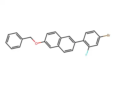 2-(Benzyloxy)-6-(4-bromo-2-fluorophenyl)naphthalene structure