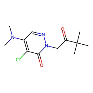 4-chloro-5-(dimethylamino)-2-(3,3-dimethyl-2-oxobutyl)-3(2H)-pyridazinone structure