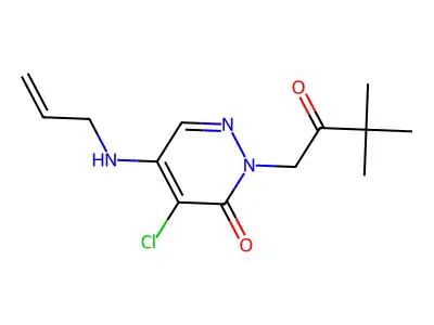 5-(allylamino)-4-chloro-2-(3,3-dimethyl-2-oxobutyl)-3(2H)-pyridazinone structure