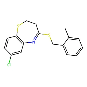 7-Chloro-4-[(2-methylbenzyl)sulfanyl]-2,3-dihydro-1,5-benzothiazepine structure