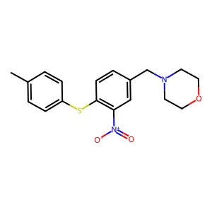 4-{4-[(4-Methylphenyl)sulfanyl]-3-nitrobenzyl}morpholine structure