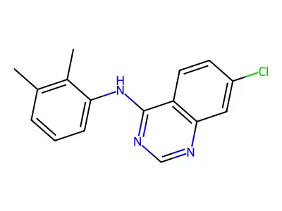7-chloro-N-(2,3-dimethylphenyl)quinazolin-4-amine structure