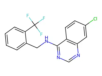 7-chloro-N-[2-(trifluoromethyl)benzyl]-4-quinazolinamine structure