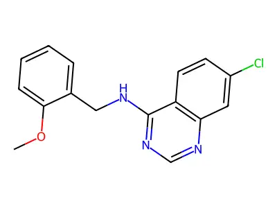 7-chloro-N-[(2-methoxyphenyl)methyl]quinazolin-4-amine structure