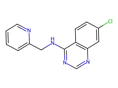 7-chloro-N-(2-pyridinylmethyl)-4-quinazolinamine structure