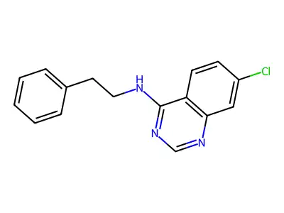 7-chloro-N-phenethyl-4-quinazolinamine structure