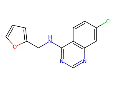 N-(7-chloro-4-quinazolinyl)-N-(2-furylmethyl)amine structure