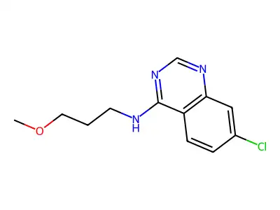 7-chloro-N-(3-methoxypropyl)-4-quinazolinamine structure